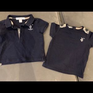 Burberry infant polo and t shirt